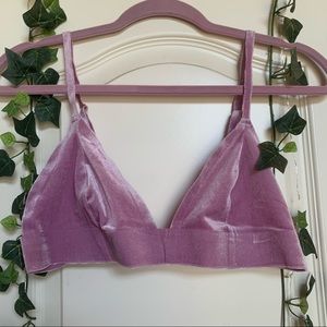 Urban Outfitters purple velvet bra bralette